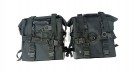 Fit For Royal Enfield Guerrilla 450 Black Canvas Pannier Bags With Mounting - SPAREZO